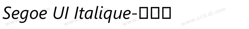 Segoe UI Italique字体转换 Segoe UI Italique字体转换